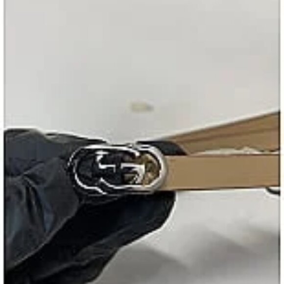 *GUCCI Beige Tan Thin Leather Belt GG Logo Buckle main image 7